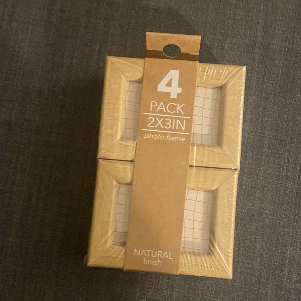 Natural Finish 4-Pack Photo Frame Set